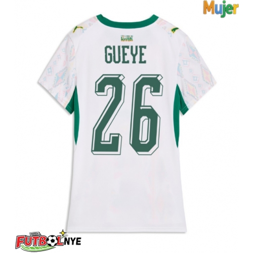 Camiseta Senegal Pape Gueye #26 Primera Equipación para mujer Mundial 2026 manga corta